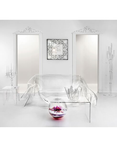 Candeliere Vittoriale trasparente - 25x25x33 cm