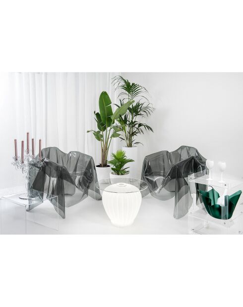 Candeliere Vittoriale trasparente - 25x25x33 cm