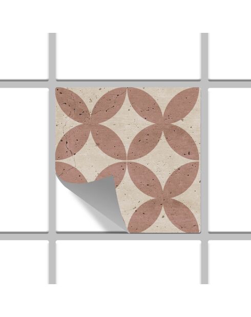 24 Stickers mosaïque Provenza 2 multicolores - 15x15 cm