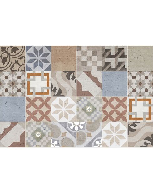 24 Stickers mosaïque Provenza 2 multicolores - 15x15 cm