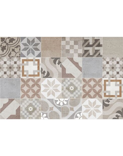24 Stickers mosaïque Provenza 3 multicolores - 20x20 cm