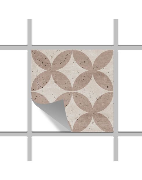 24 Stickers mosaïque Provenza 3 multicolores - 20x20 cm