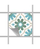 24 Stickers mosaïque Provenza 4 multicolores - 10x10 cm