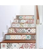24 Stickers mosaïque Provenza 4 multicolores - 10x10 cm