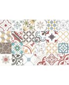 24 Stickers mosaïque Provenza 4 multicolores - 15x15 cm