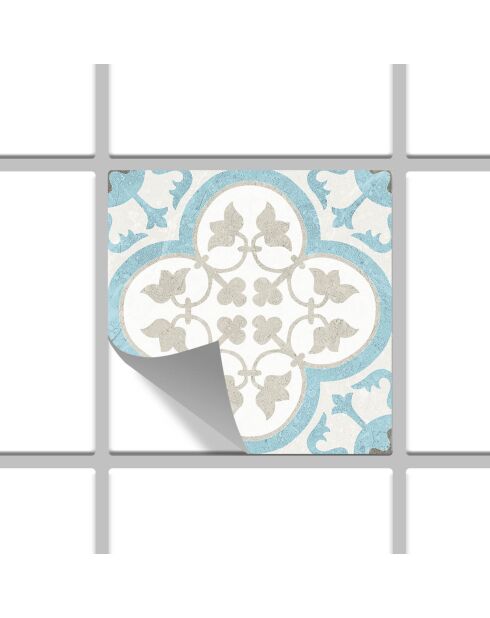 24 Stickers mosaïque Provenza 5 multicolores - 15x15 cm