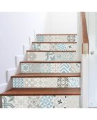 24 Stickers mosaïque Provenza 5 multicolores - 15x15 cm