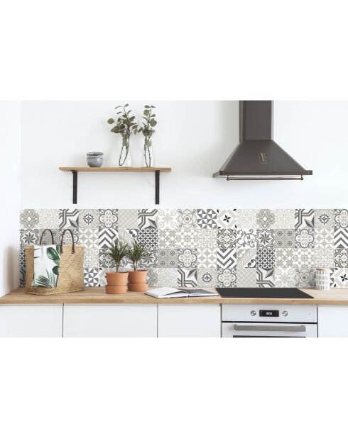 24 Stickers mosaïque Provenza 6 multicolores - 15x15 cm