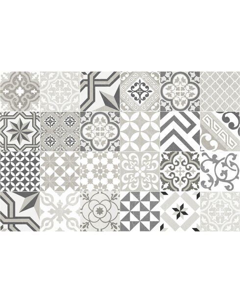 24 Stickers mosaïque Provenza 6 multicolores - 15x15 cm