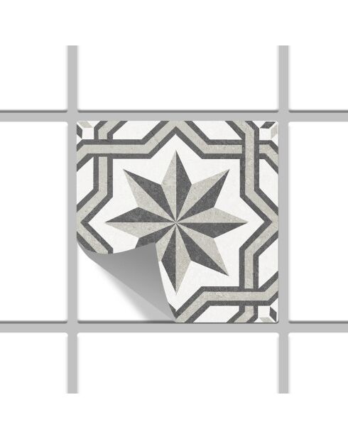 24 Stickers mosaïque Provenza 6 multicolores - 20x20 cm