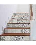 24 Stickers mosaïque Provenza 6 multicolores - 20x20 cm