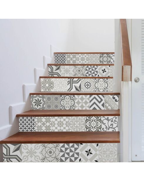 24 Stickers mosaïque Provenza 6 multicolores - 20x20 cm