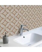 24 Stickers mosaïque Romano marron/beige - 10x10 cm