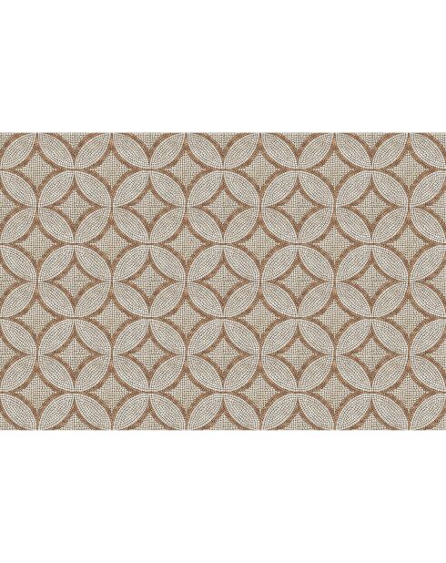 24 Stickers mosaïque Romano marron/beige - 10x10 cm