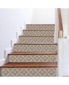 24 Stickers mosaïque Romano marron/beige - 10x10 cm