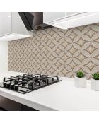 24 Stickers mosaïque Romano marron/beige - 10x10 cm