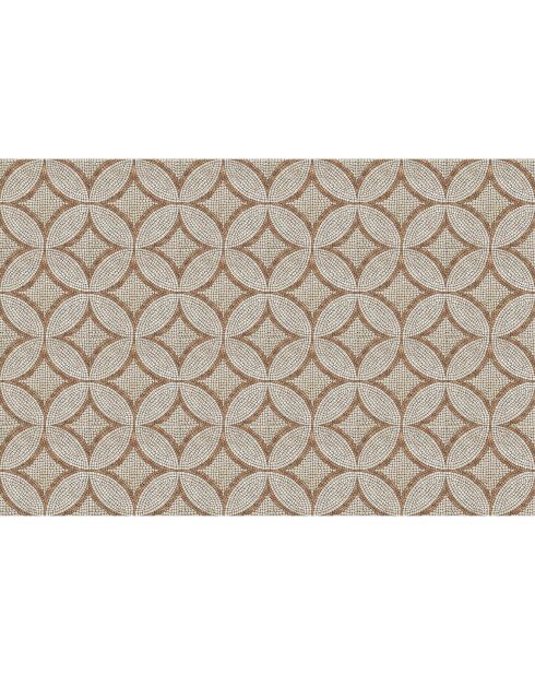 24 Stickers mosaïque Romano marron/beige - 15x15 cm