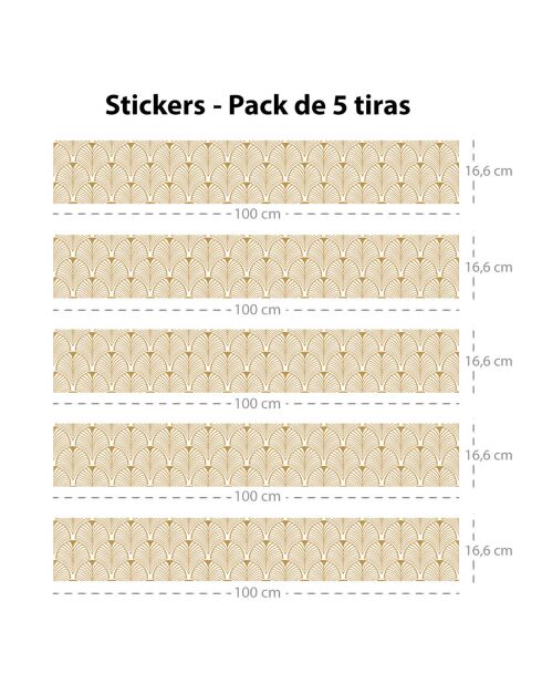 5 Bandes adhèsives Art ofco sepia - 16.6x100 cm