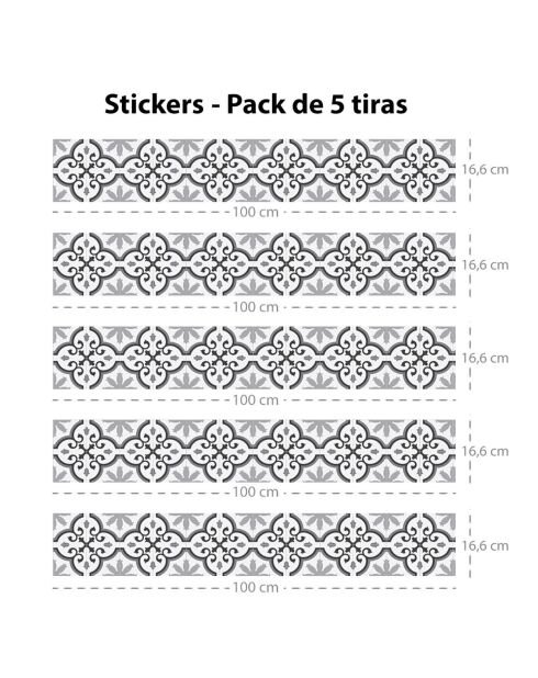 5 Bandes adhésives Connect Parisian anthracite - 16.6x100 cm