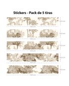 5 Bandes adhèsives Oasis sepia - 16.6x100 cm