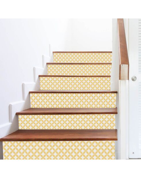 5 gele Geometrico 4 zelfklevende strips - 16,6x100 cm