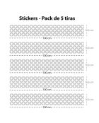 5 Bandes adhèsives Geométrico 5 grises - 16.6x100 cm