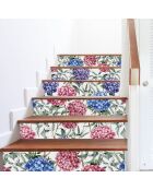 5 Bandes adhèsives Hortensias multicolores - 16.6x100 cm
