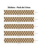 5 Bandes adhèsives Cubos maofras multicolores - 16.6x100 cm