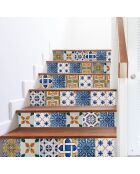 5 Bandes adhèsives Baldosas of porcelana multicolores - 16.6x100 cm