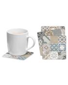 6 Dessous de verre carrés Mosaique Provenza 1 multicolores - 10x10 cm