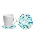 6 Dessous de verre ronds mar Mediterráneo bleus/vert - D.10 cm