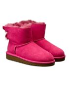 Boots fourrées Laine en Velours de Cuir Mini Bailey Bow fuchsia