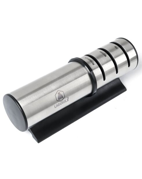 Aiguiseur 3 systèmes noir/gris