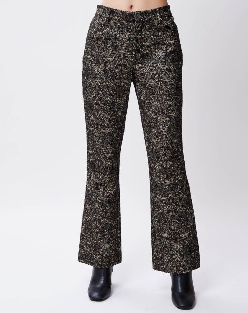 Pantalon Kalyn Noir/Beige