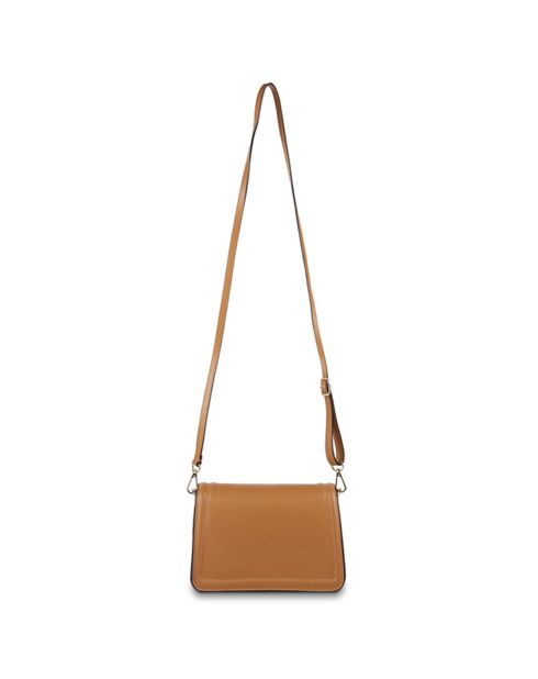 Sac bandoulière en Cuir Lisse Core camel - 20.5x6x13 cm