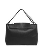 Sac porté épaule en Cuir Bage noir - 26.5x20x9.5 cm