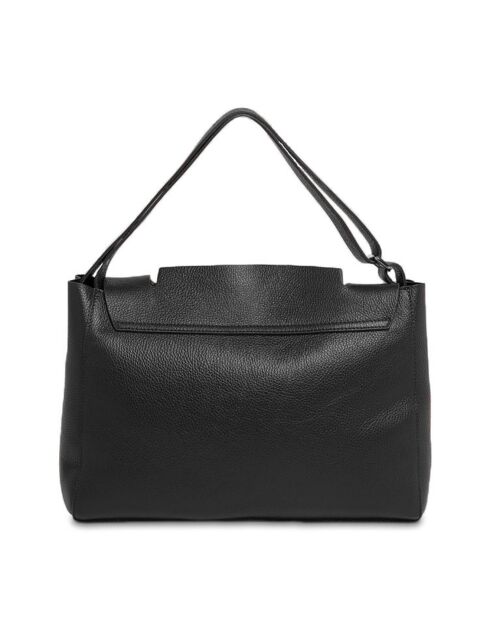 Sac porté épaule en Cuir Bage noir - 26.5x20x9.5 cm