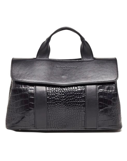 Sac à main en Cuir Geni noir - 34.5x14x21 cm