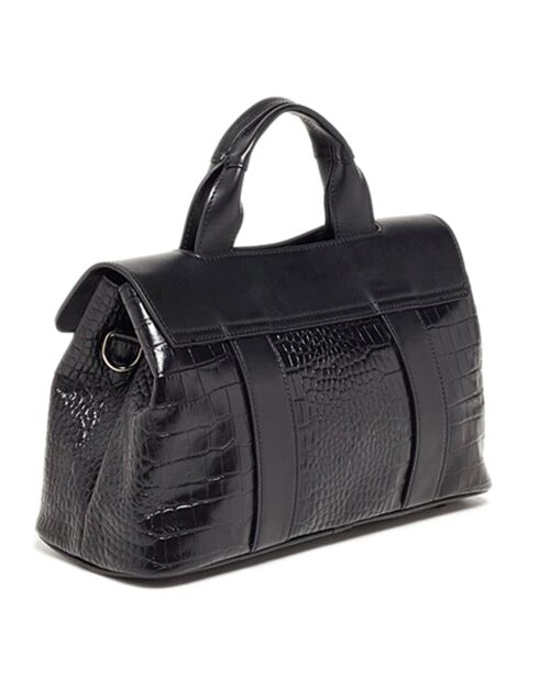 Sac à main en Cuir Geni noir - 34.5x14x21 cm