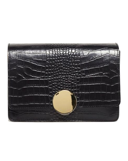 Sac bandoulière en Cuir Raba noir - 23x8.5x15.5 cm