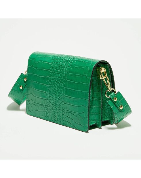 Sac bandoulière en Cuir Raba vert - 23x8.5x15.5 cm