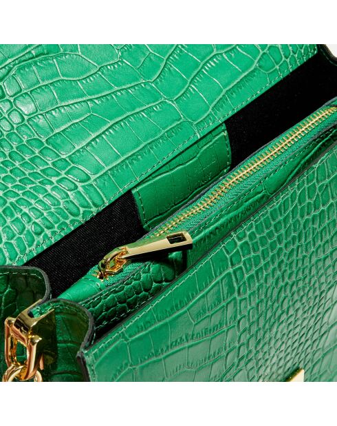 Sac bandoulière en Cuir Raba vert - 23x8.5x15.5 cm