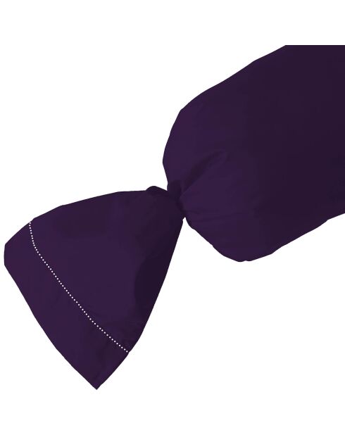 Taie de traversin 100% Satin de Coton aubergine