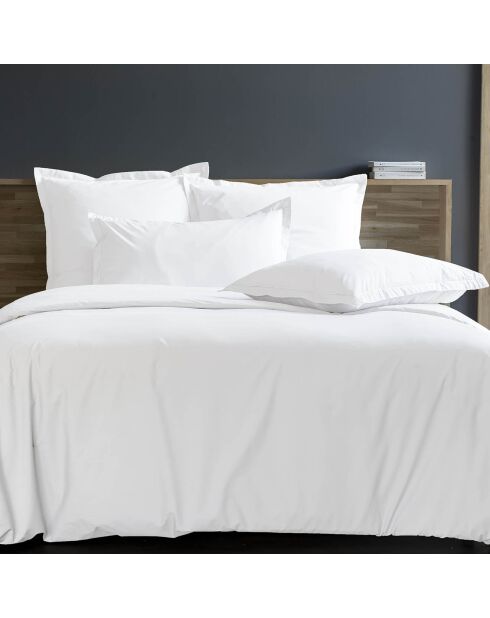 Copripiumino in raso di cotone bianco al 100%