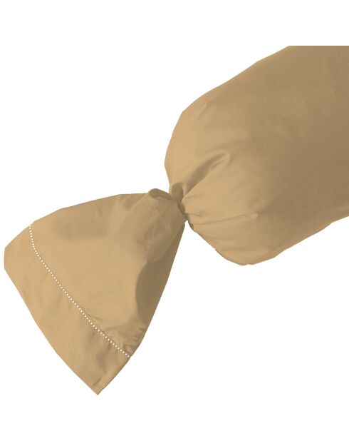 Taie de traversin 100% Satin de Coton ficelle