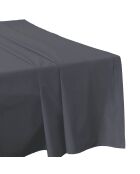 Drap plat 100% Percale de Coton gris anthracite
