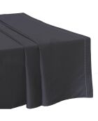 Drap plat 100% Satin de Coton gris anthracite