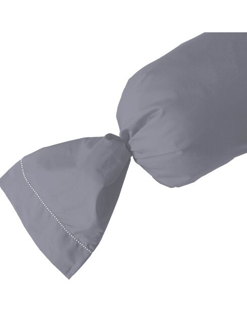 Cuscino imbottito 100% in raso di cotone grigio perla