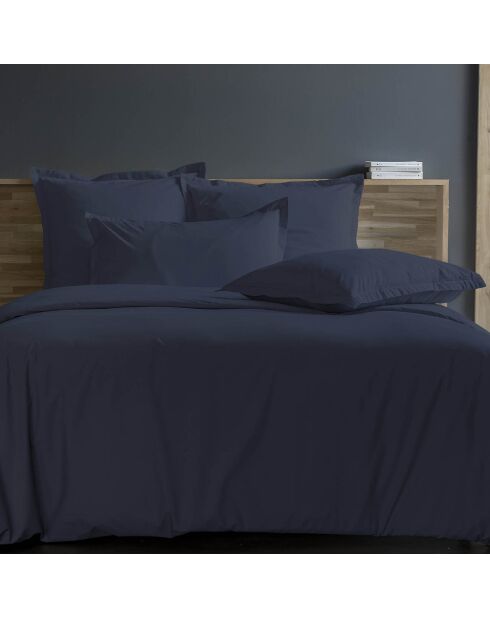 Housse de couette 100% Percale de Coton gris anthracite