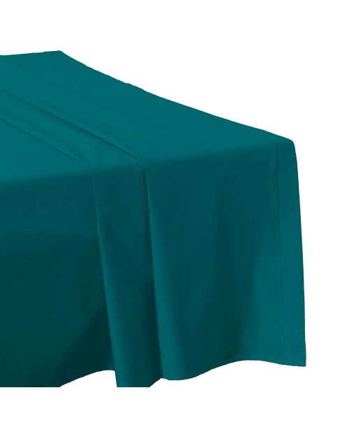Drap plat 100% Percale de Coton lagon